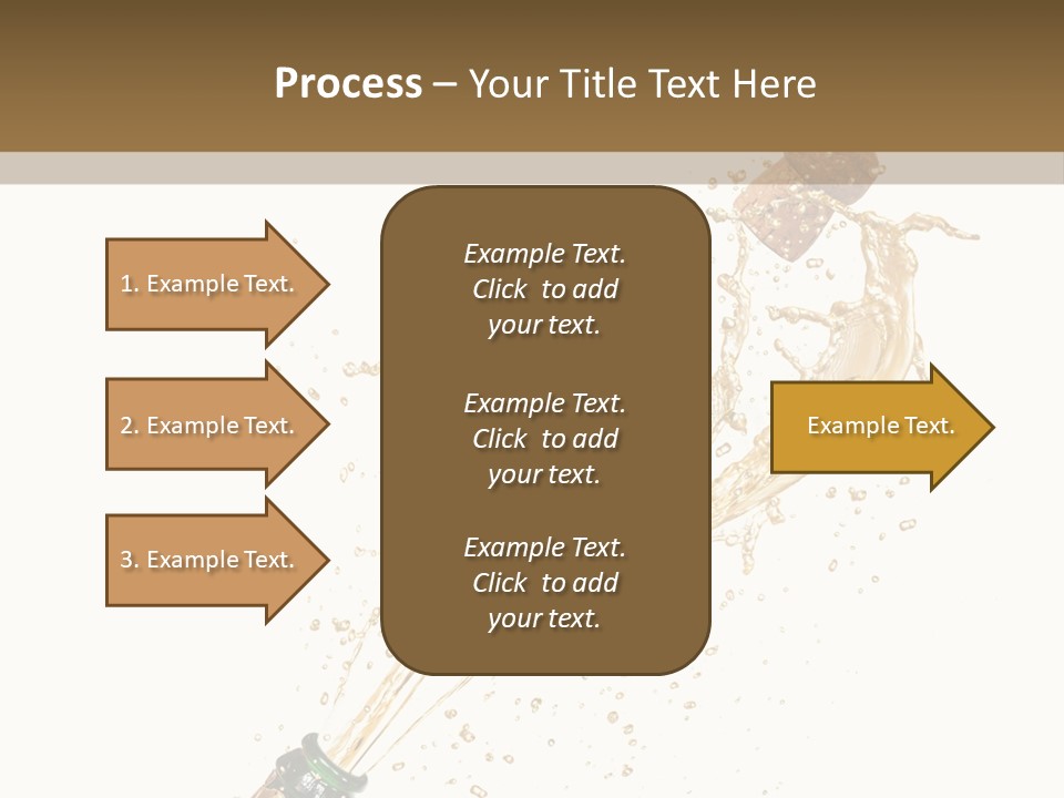 A Bottle Of Champagne Being Poured Into It PowerPoint Template