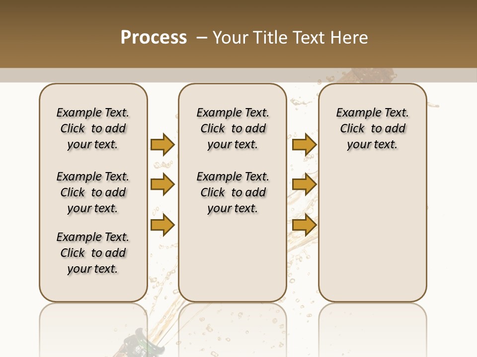 A Bottle Of Champagne Being Poured Into It PowerPoint Template