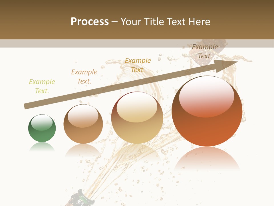 A Bottle Of Champagne Being Poured Into It PowerPoint Template