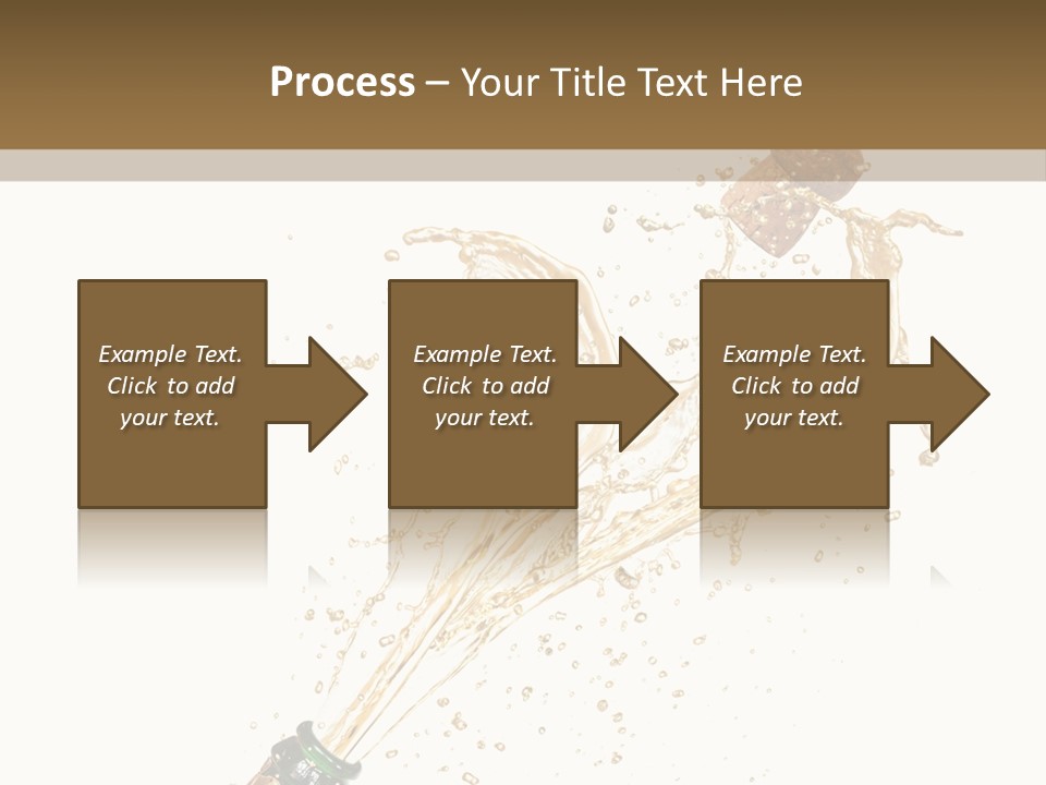 A Bottle Of Champagne Being Poured Into It PowerPoint Template