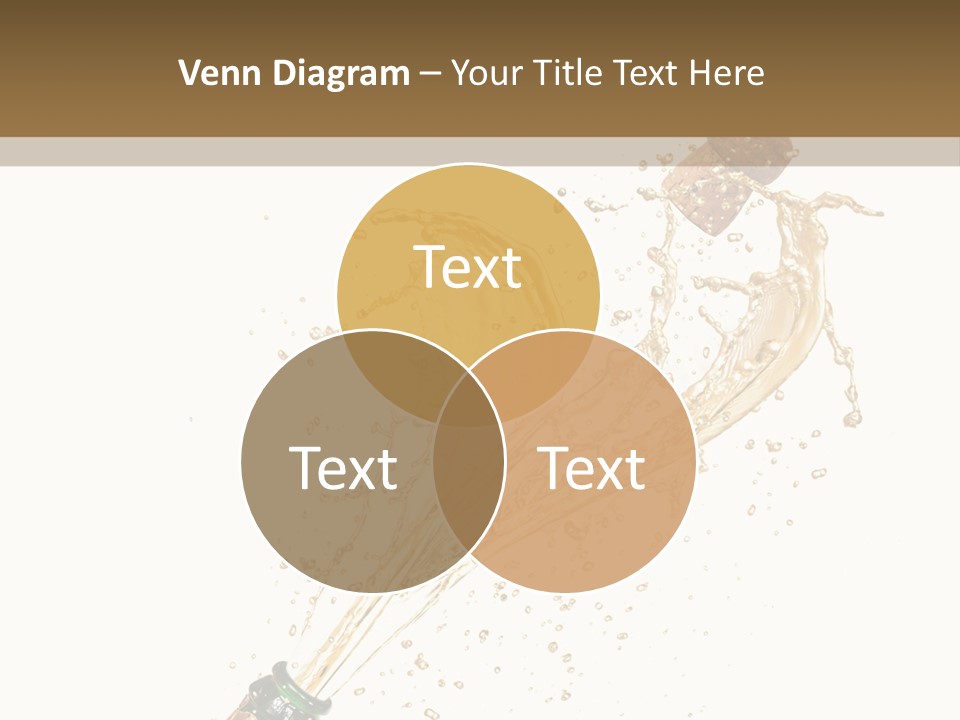 A Bottle Of Champagne Being Poured Into It PowerPoint Template