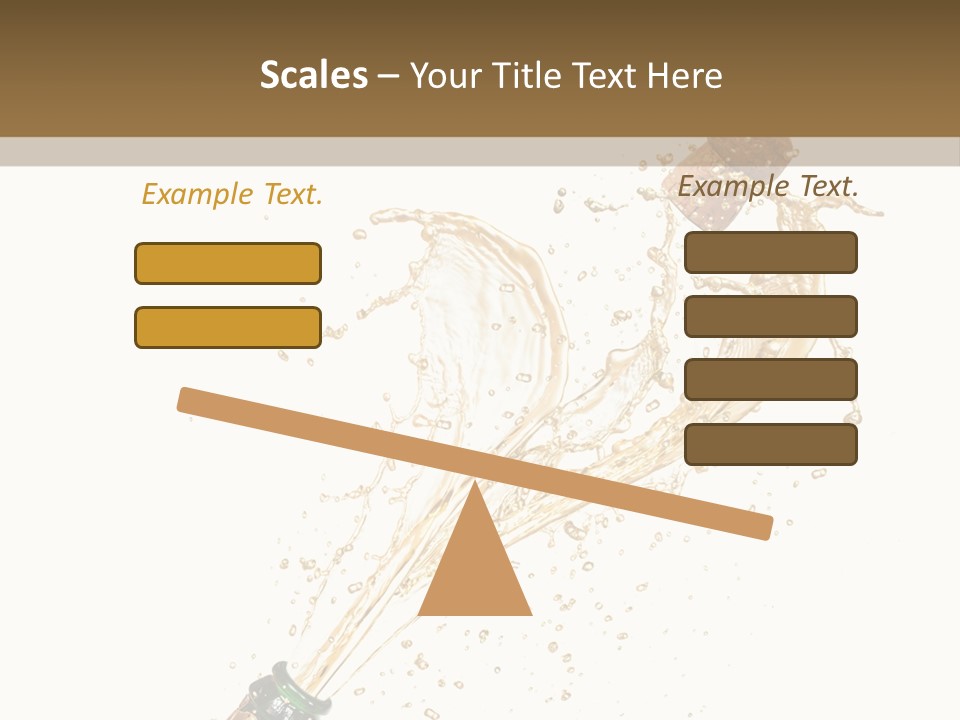 A Bottle Of Champagne Being Poured Into It PowerPoint Template
