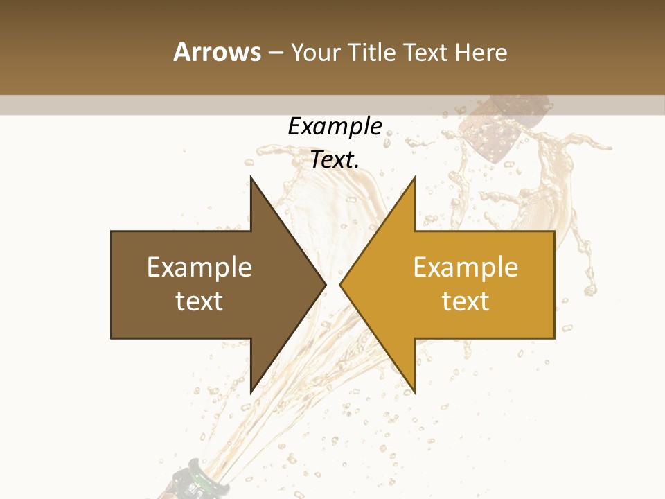 A Bottle Of Champagne Being Poured Into It PowerPoint Template