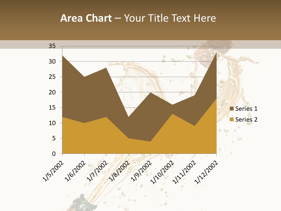 A Bottle Of Champagne Being Poured Into It PowerPoint Template