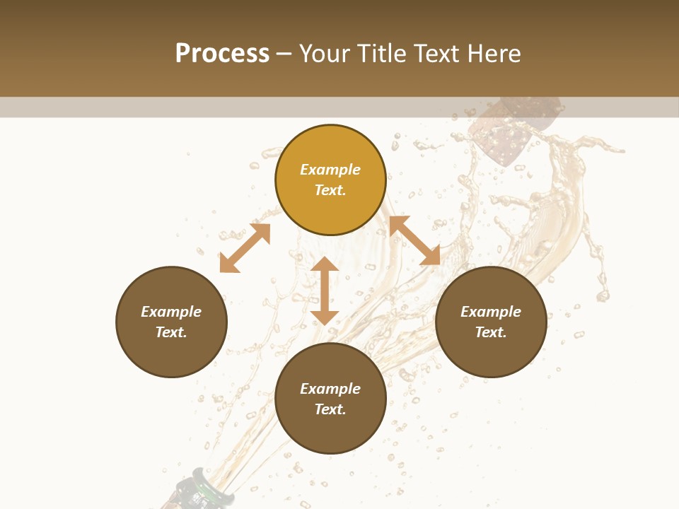 A Bottle Of Champagne Being Poured Into It PowerPoint Template