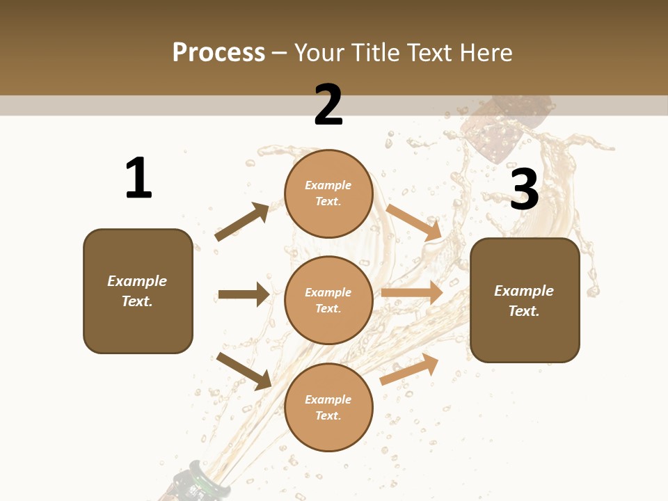 A Bottle Of Champagne Being Poured Into It PowerPoint Template