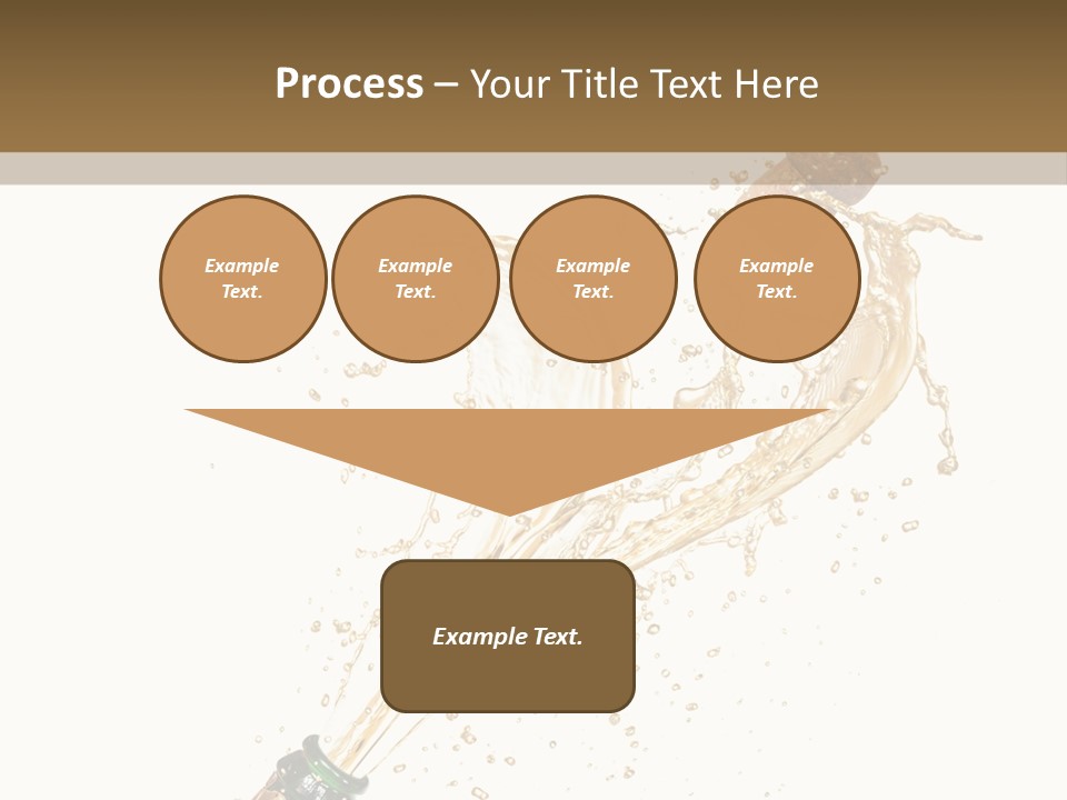 A Bottle Of Champagne Being Poured Into It PowerPoint Template