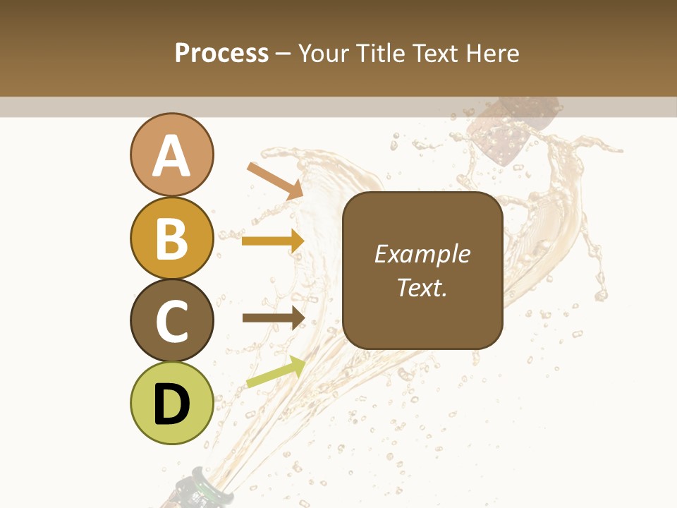 A Bottle Of Champagne Being Poured Into It PowerPoint Template
