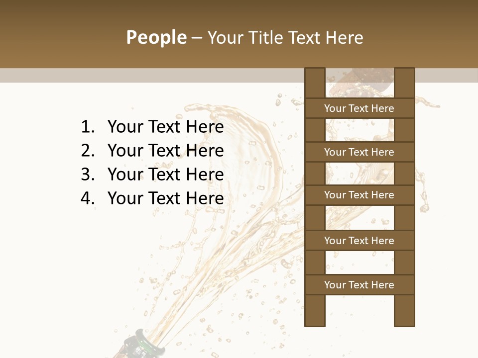 A Bottle Of Champagne Being Poured Into It PowerPoint Template