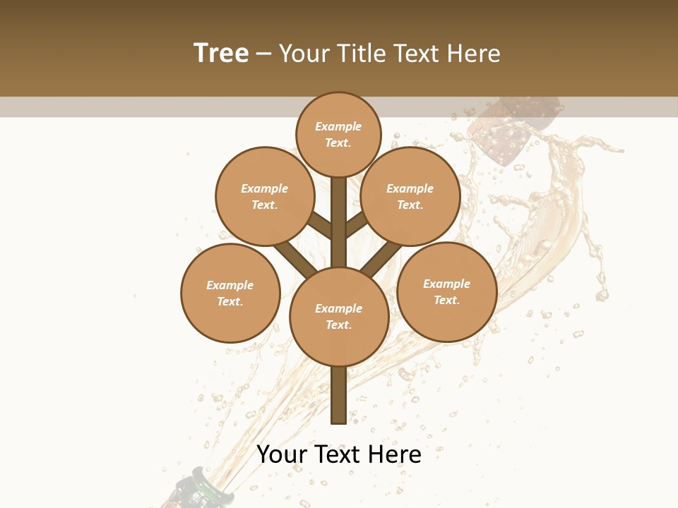 A Bottle Of Champagne Being Poured Into It PowerPoint Template