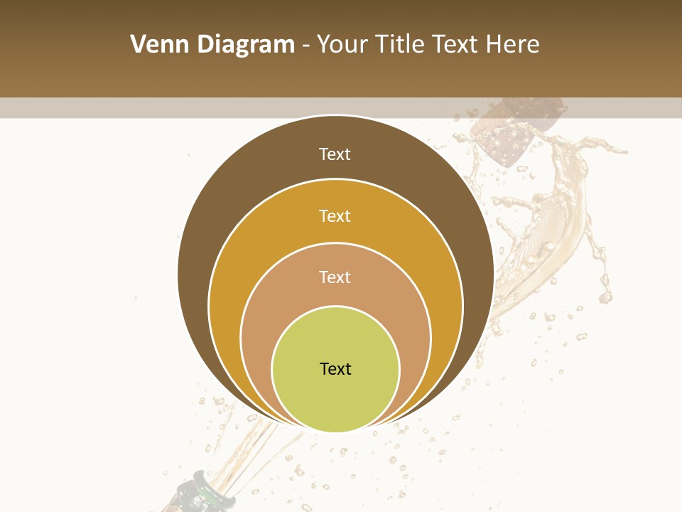 A Bottle Of Champagne Being Poured Into It PowerPoint Template