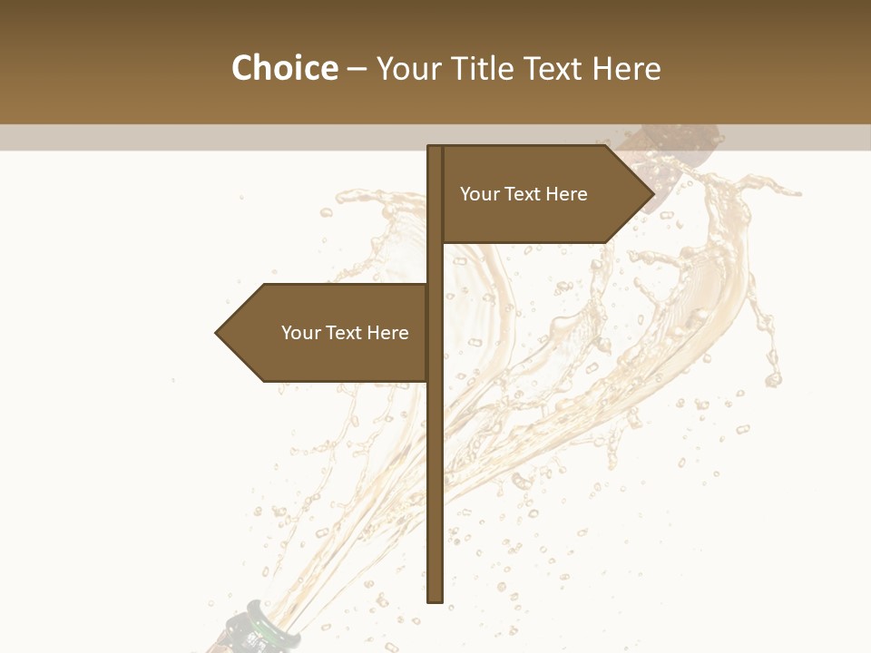 A Bottle Of Champagne Being Poured Into It PowerPoint Template