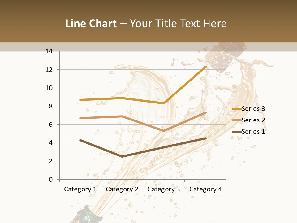 A Bottle Of Champagne Being Poured Into It PowerPoint Template