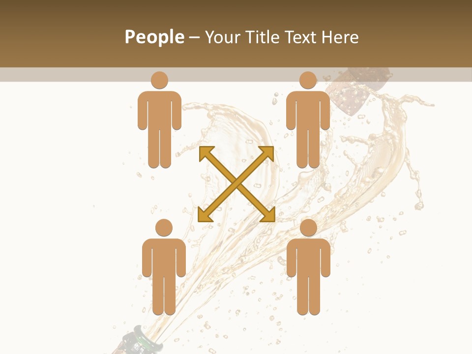 A Bottle Of Champagne Being Poured Into It PowerPoint Template