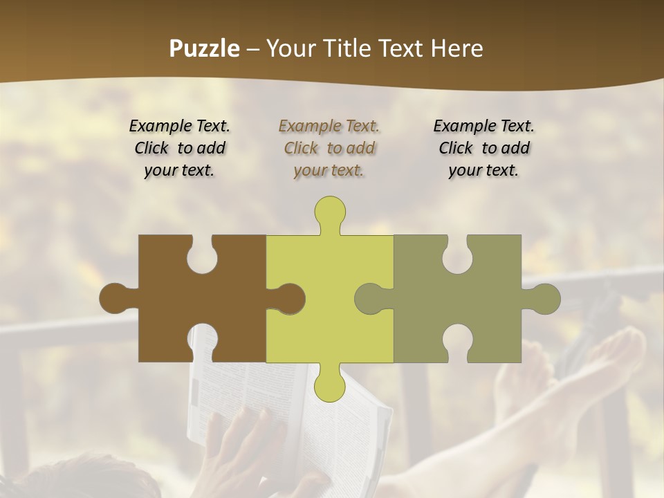 A Woman Laying In A Hammock Reading A Book PowerPoint Template