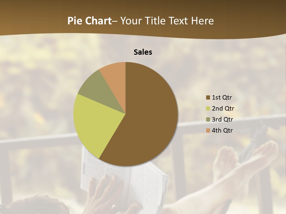 A Woman Laying In A Hammock Reading A Book PowerPoint Template