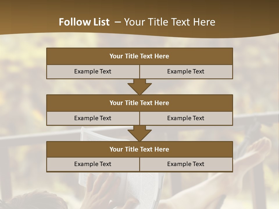 A Woman Laying In A Hammock Reading A Book PowerPoint Template