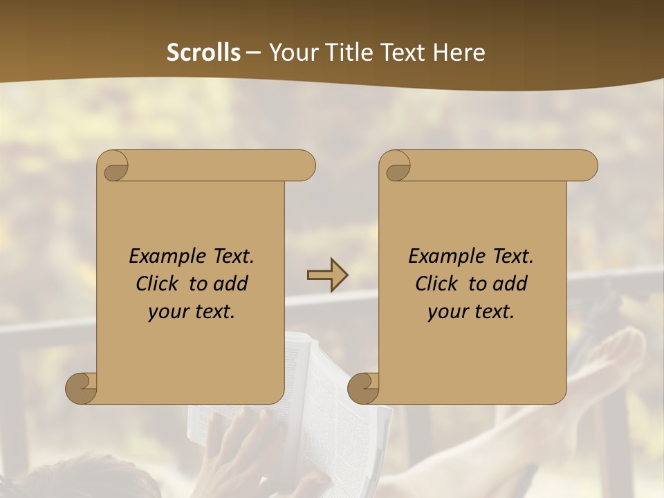A Woman Laying In A Hammock Reading A Book PowerPoint Template