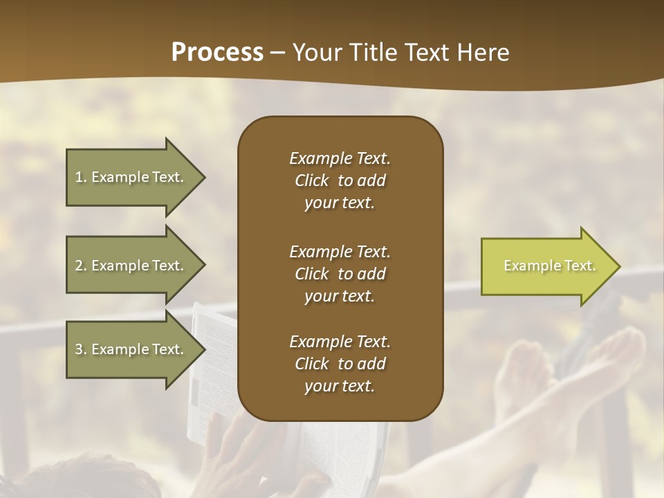 A Woman Laying In A Hammock Reading A Book PowerPoint Template