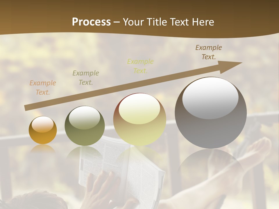 A Woman Laying In A Hammock Reading A Book PowerPoint Template