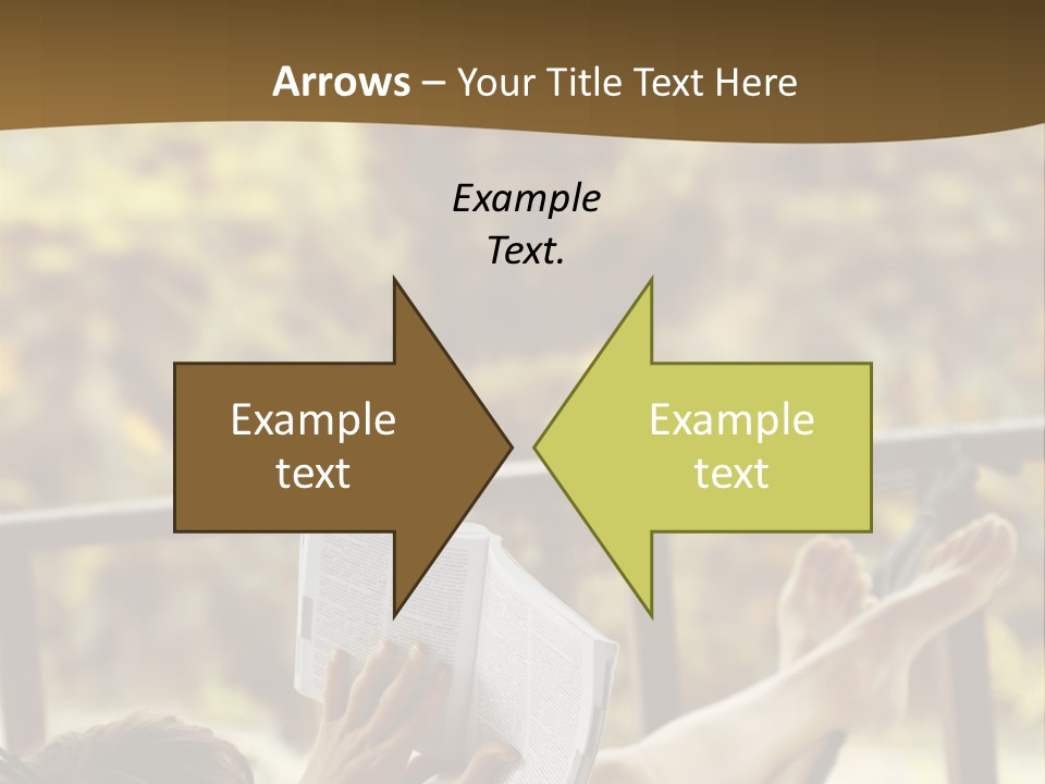 A Woman Laying In A Hammock Reading A Book PowerPoint Template