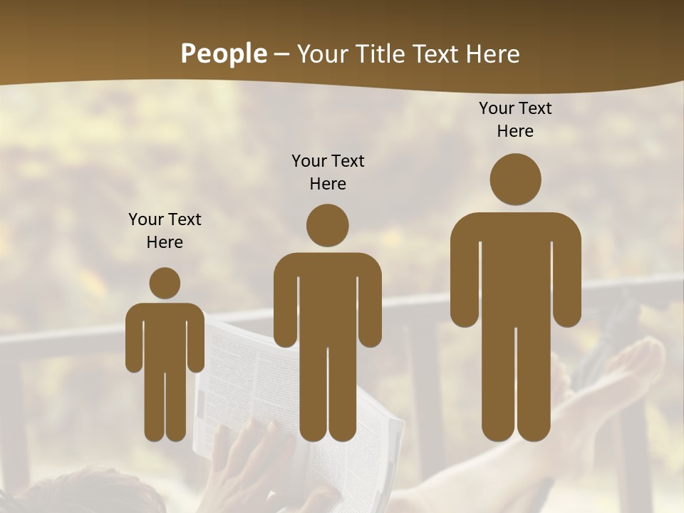 A Woman Laying In A Hammock Reading A Book PowerPoint Template