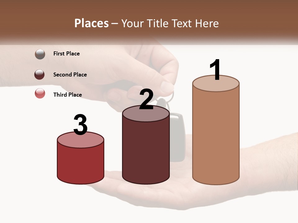 A Person Handing A Car Key To Another Person PowerPoint Template