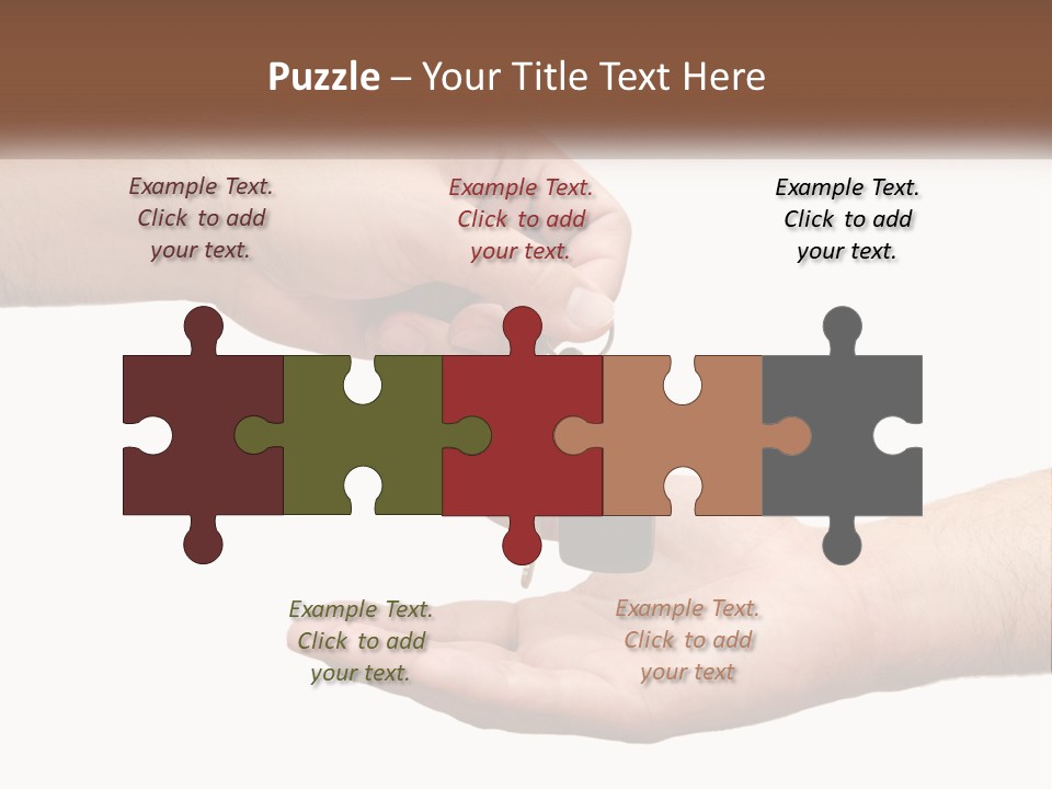 A Person Handing A Car Key To Another Person PowerPoint Template
