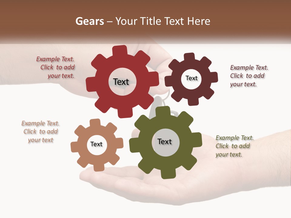 A Person Handing A Car Key To Another Person PowerPoint Template
