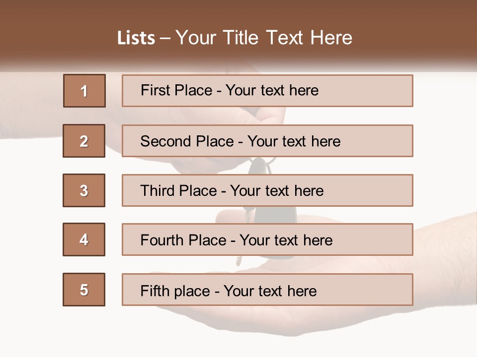 A Person Handing A Car Key To Another Person PowerPoint Template