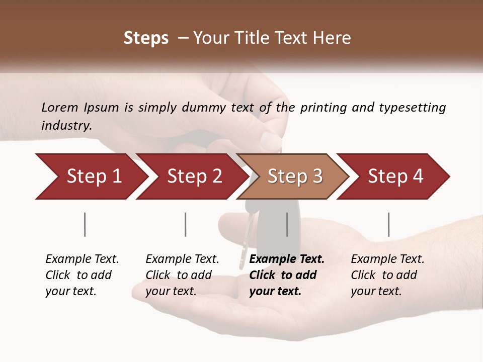A Person Handing A Car Key To Another Person PowerPoint Template
