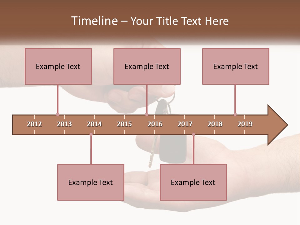 A Person Handing A Car Key To Another Person PowerPoint Template