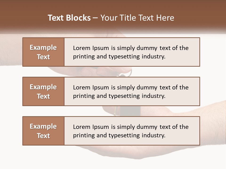 A Person Handing A Car Key To Another Person PowerPoint Template