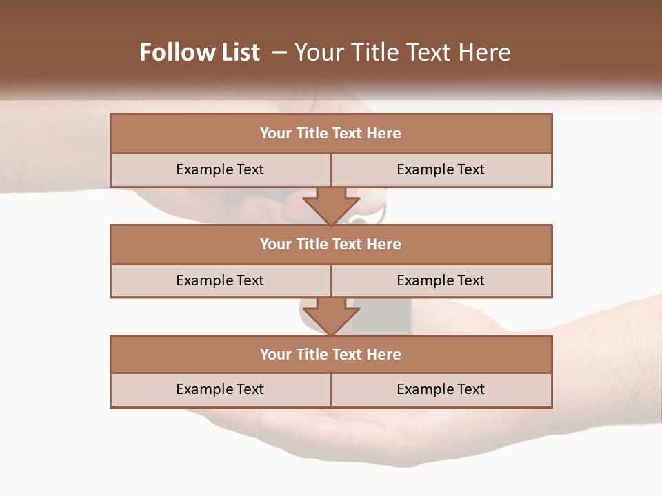 A Person Handing A Car Key To Another Person PowerPoint Template