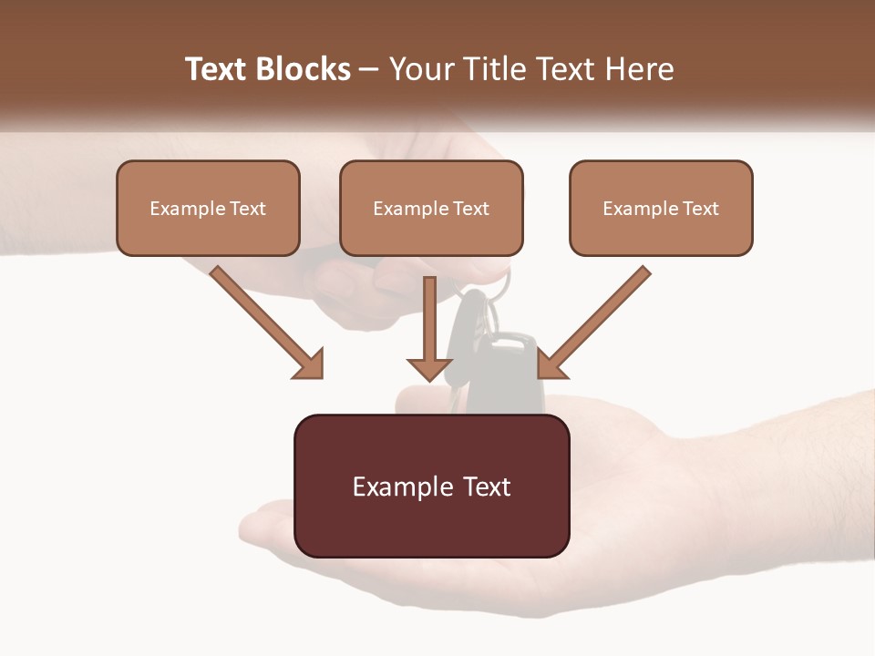 A Person Handing A Car Key To Another Person PowerPoint Template