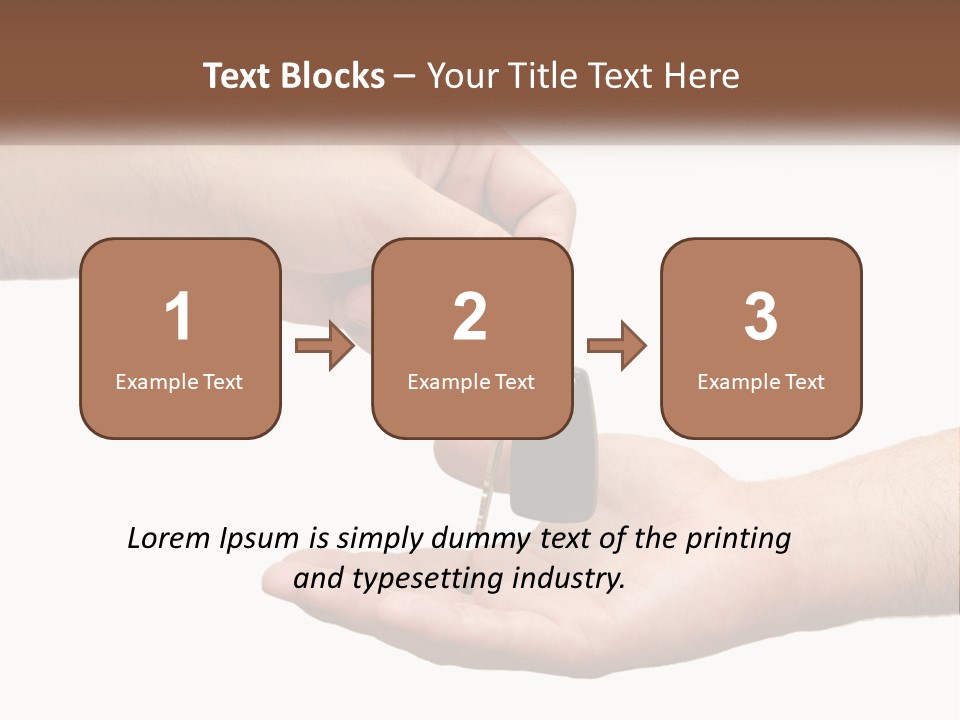 A Person Handing A Car Key To Another Person PowerPoint Template