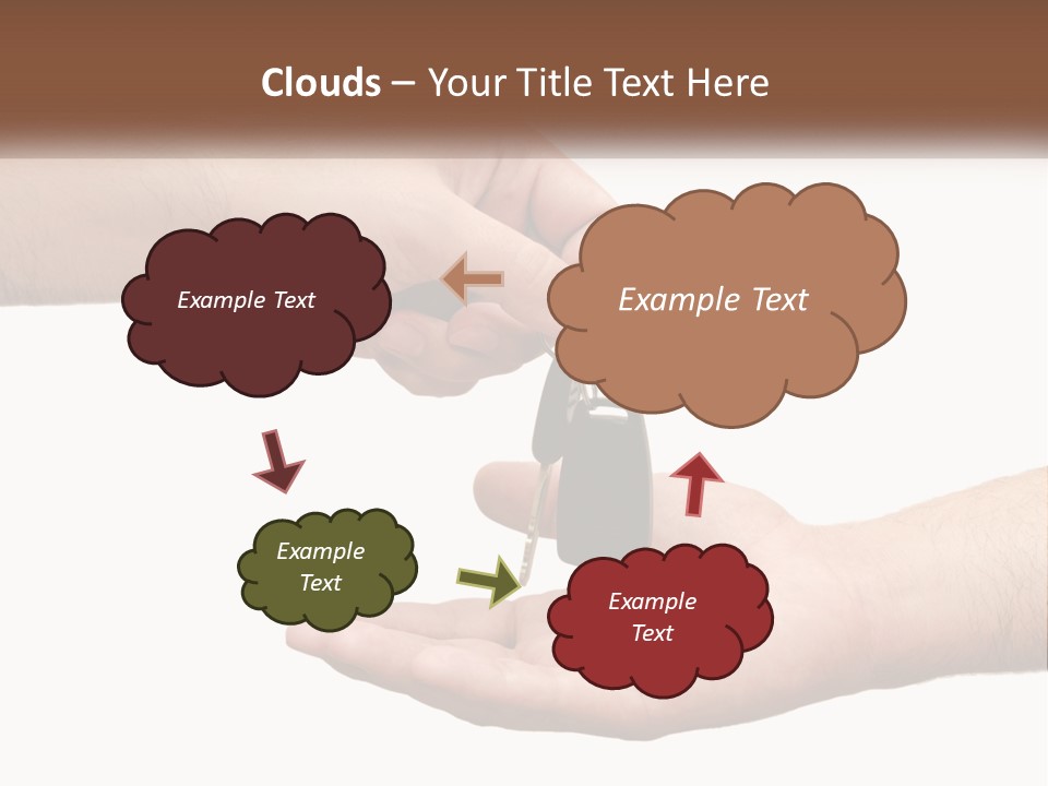 A Person Handing A Car Key To Another Person PowerPoint Template