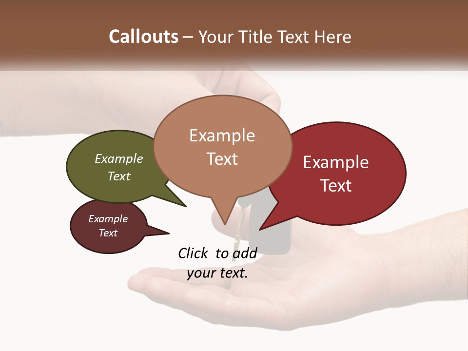 A Person Handing A Car Key To Another Person PowerPoint Template