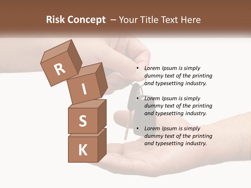 A Person Handing A Car Key To Another Person PowerPoint Template