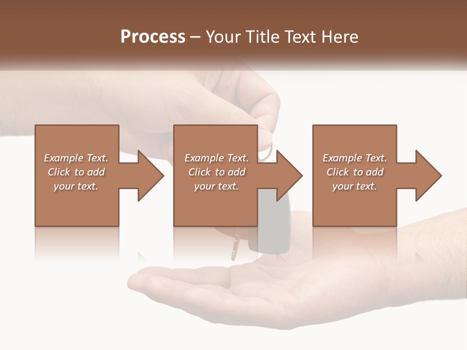 A Person Handing A Car Key To Another Person PowerPoint Template