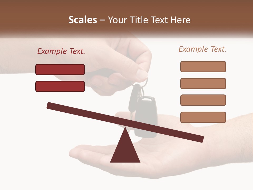 A Person Handing A Car Key To Another Person PowerPoint Template