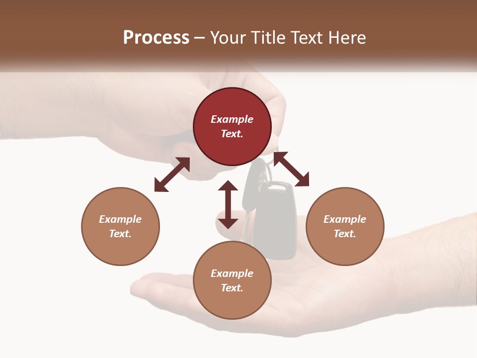 A Person Handing A Car Key To Another Person PowerPoint Template