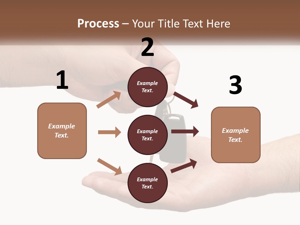 A Person Handing A Car Key To Another Person PowerPoint Template