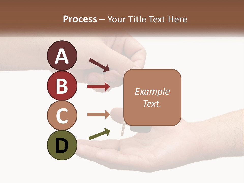 A Person Handing A Car Key To Another Person PowerPoint Template