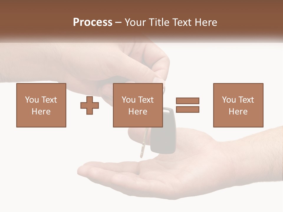 A Person Handing A Car Key To Another Person PowerPoint Template