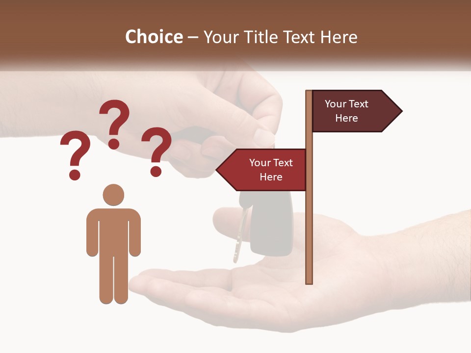 A Person Handing A Car Key To Another Person PowerPoint Template