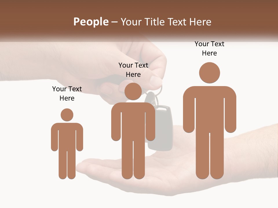 A Person Handing A Car Key To Another Person PowerPoint Template