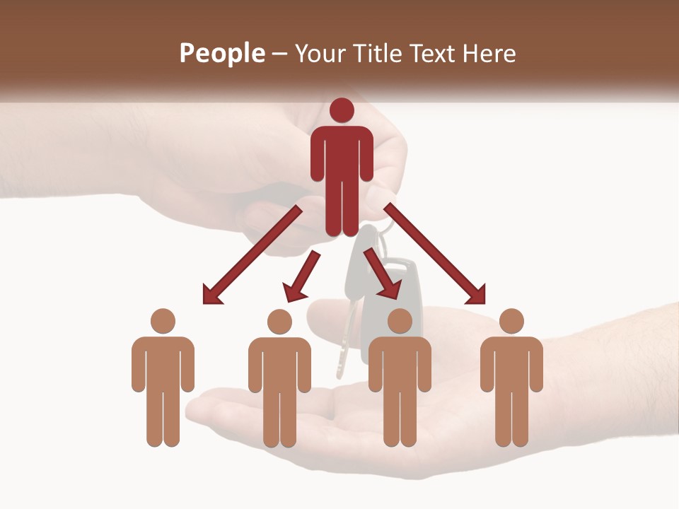 A Person Handing A Car Key To Another Person PowerPoint Template