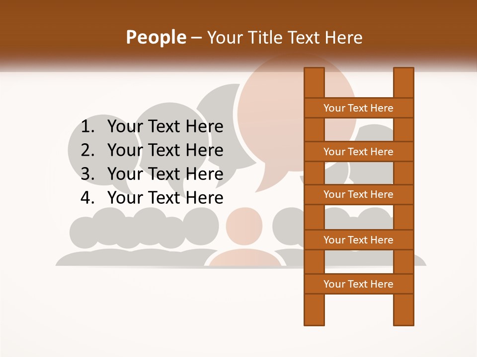 A Group Of People With Speech Bubbles On A White Background PowerPoint Template