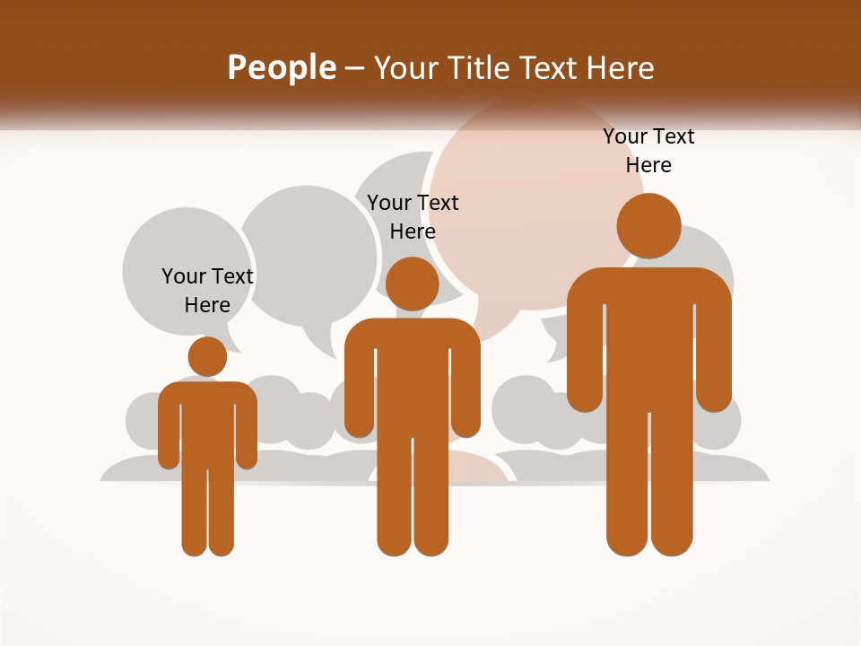 A Group Of People With Speech Bubbles On A White Background PowerPoint Template